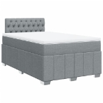 Giroletto a Molle con Materasso Grigio Chiaro 120x190cm Tessuto