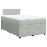 Giroletto a Molle con Materasso Grigio Chiaro 120x190cm Velluto