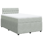 Giroletto a Molle con Materasso Grigio Chiaro 120x190cm Velluto