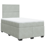Giroletto a Molle con Materasso Grigio Chiaro 120x190cm Velluto