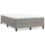 Giroletto a Molle con Materasso Grigio Chiaro 120x190cm Velluto