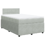 Giroletto a Molle con Materasso Grigio Chiaro 120x190cm Velluto