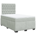 Giroletto a Molle con Materasso Grigio Chiaro 120x190cm Velluto