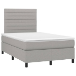 Giroletto a Molle con Materasso Grigio Chiaro 120x200cm Tessuto