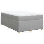 Giroletto a Molle con Materasso Grigio Chiaro 120x200cm Tessuto