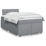 Giroletto a Molle con Materasso Grigio Chiaro 120x200cm Tessuto