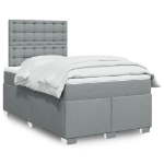 Giroletto a Molle con Materasso Grigio Chiaro 120x200cm Tessuto