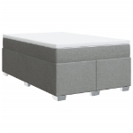 Giroletto a Molle con Materasso Grigio Chiaro 120x200cm Tessuto