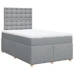 Giroletto a Molle con Materasso Grigio Chiaro 120x200cm Tessuto