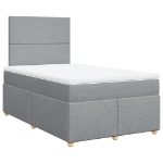 Giroletto a Molle con Materasso Grigio Chiaro 120x200cm Tessuto