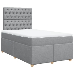 Giroletto a Molle con Materasso Grigio Chiaro 120x200cm Tessuto