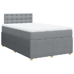 Giroletto a Molle con Materasso Grigio Chiaro 120x200cm Tessuto