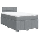 Giroletto a Molle con Materasso Grigio Chiaro 120x200cm Tessuto
