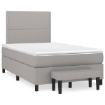 Giroletto a Molle con Materasso Grigio Chiaro 120x200cm Tessuto