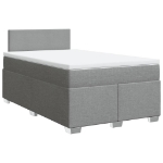 Giroletto a Molle con Materasso Grigio Chiaro 120x200cm Tessuto