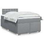 Giroletto a Molle con Materasso Grigio Chiaro 120x200cm Tessuto