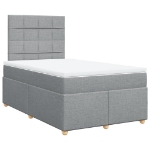 Giroletto a Molle con Materasso Grigio Chiaro 120x200cm Tessuto