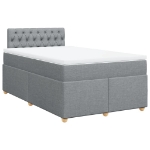 Giroletto a Molle con Materasso Grigio Chiaro 120x200cm Tessuto