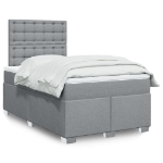 Giroletto a Molle con Materasso Grigio Chiaro 120x200cm Tessuto