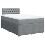 Giroletto a Molle con Materasso Grigio Chiaro 120x200cm Tessuto