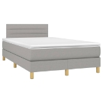 Giroletto a Molle con Materasso Grigio Chiaro 120x200cm Tessuto