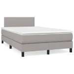 Giroletto a Molle con Materasso Grigio Chiaro 120x200cm Tessuto