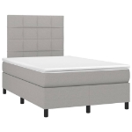 Giroletto a Molle con Materasso Grigio Chiaro 120x200cm Tessuto