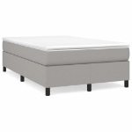 Giroletto a Molle con Materasso Grigio Chiaro 120x200cm Tessuto