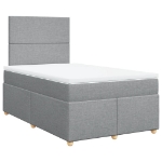 Giroletto a Molle con Materasso Grigio Chiaro 120x200cm Tessuto