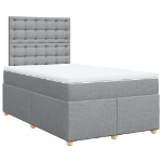Giroletto a Molle con Materasso Grigio Chiaro 120x200cm Tessuto