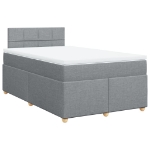 Giroletto a Molle con Materasso Grigio Chiaro 120x200cm Tessuto