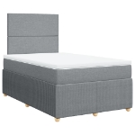 Giroletto a Molle con Materasso Grigio Chiaro 120x200cm Tessuto