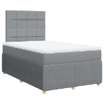 Giroletto a Molle con Materasso Grigio Chiaro 120x200cm Tessuto
