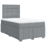 Giroletto a Molle con Materasso Grigio Chiaro 120x200cm Tessuto