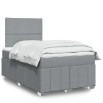 Giroletto a Molle con Materasso Grigio Chiaro 120x200cm Tessuto