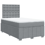 Giroletto a Molle con Materasso Grigio Chiaro 120x200cm Tessuto