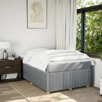 Giroletto a Molle con Materasso Grigio Chiaro 120x200cm Tessuto