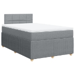 Giroletto a Molle con Materasso Grigio Chiaro 120x200cm Tessuto