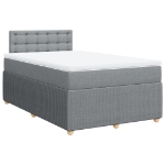 Giroletto a Molle con Materasso Grigio Chiaro 120x200cm Tessuto