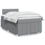 Giroletto a Molle con Materasso Grigio Chiaro 120x200cm Tessuto