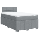 Giroletto a Molle con Materasso Grigio Chiaro 120x200cm Tessuto