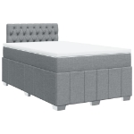 Giroletto a Molle con Materasso Grigio Chiaro 120x200cm Tessuto