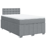 Giroletto a Molle con Materasso Grigio Chiaro 120x200cm Tessuto