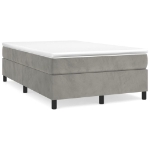 Giroletto a Molle con Materasso Grigio Chiaro 120x200cm Velluto