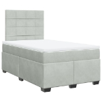 Giroletto a Molle con Materasso Grigio Chiaro 120x200cm Velluto