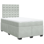 Giroletto a Molle con Materasso Grigio Chiaro 120x200cm Velluto