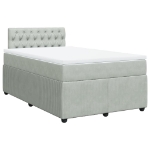 Giroletto a Molle con Materasso Grigio Chiaro 120x200cm Velluto