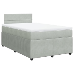 Giroletto a Molle con Materasso Grigio Chiaro 120x200cm Velluto