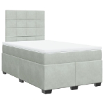 Giroletto a Molle con Materasso Grigio Chiaro 120x200cm Velluto