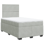 Giroletto a Molle con Materasso Grigio Chiaro 120x200cm Velluto